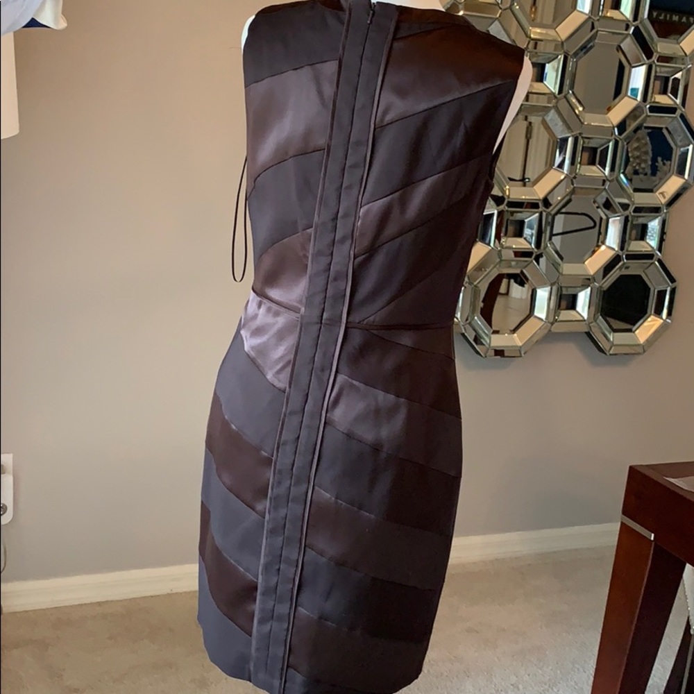 Jessica Simpson satin brown sexy dress